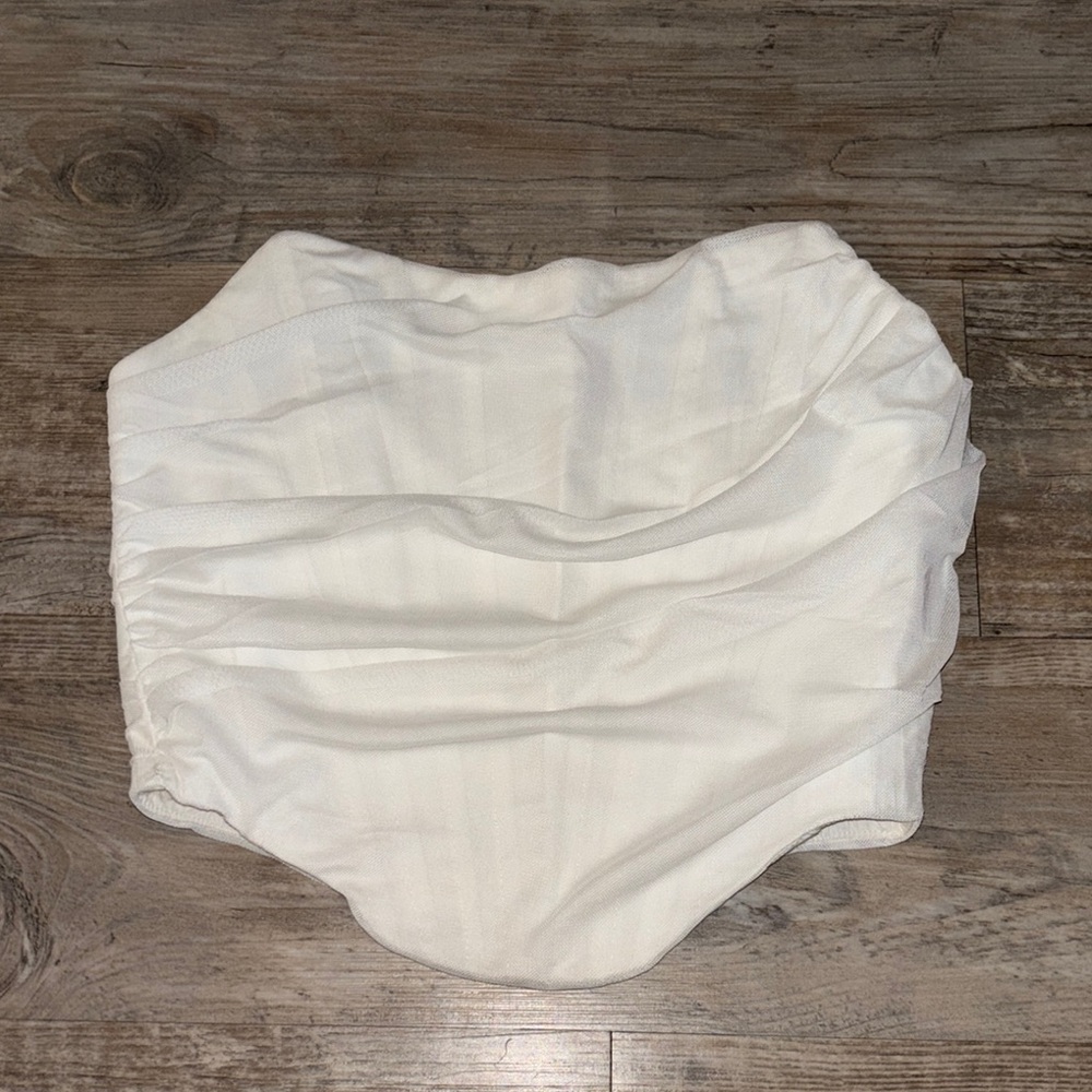 Elegant White Bustier Top